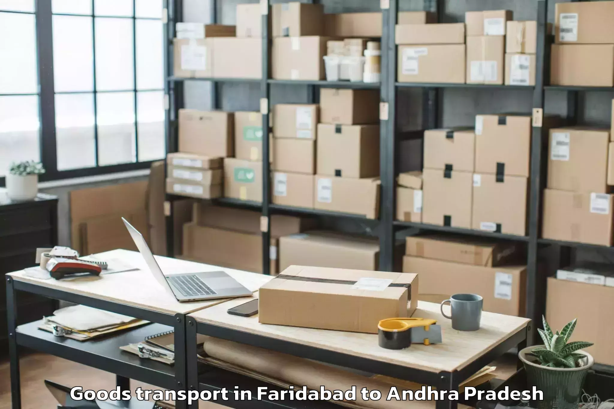 Top Faridabad to Abhilashi University Guntur Goods Transport Available